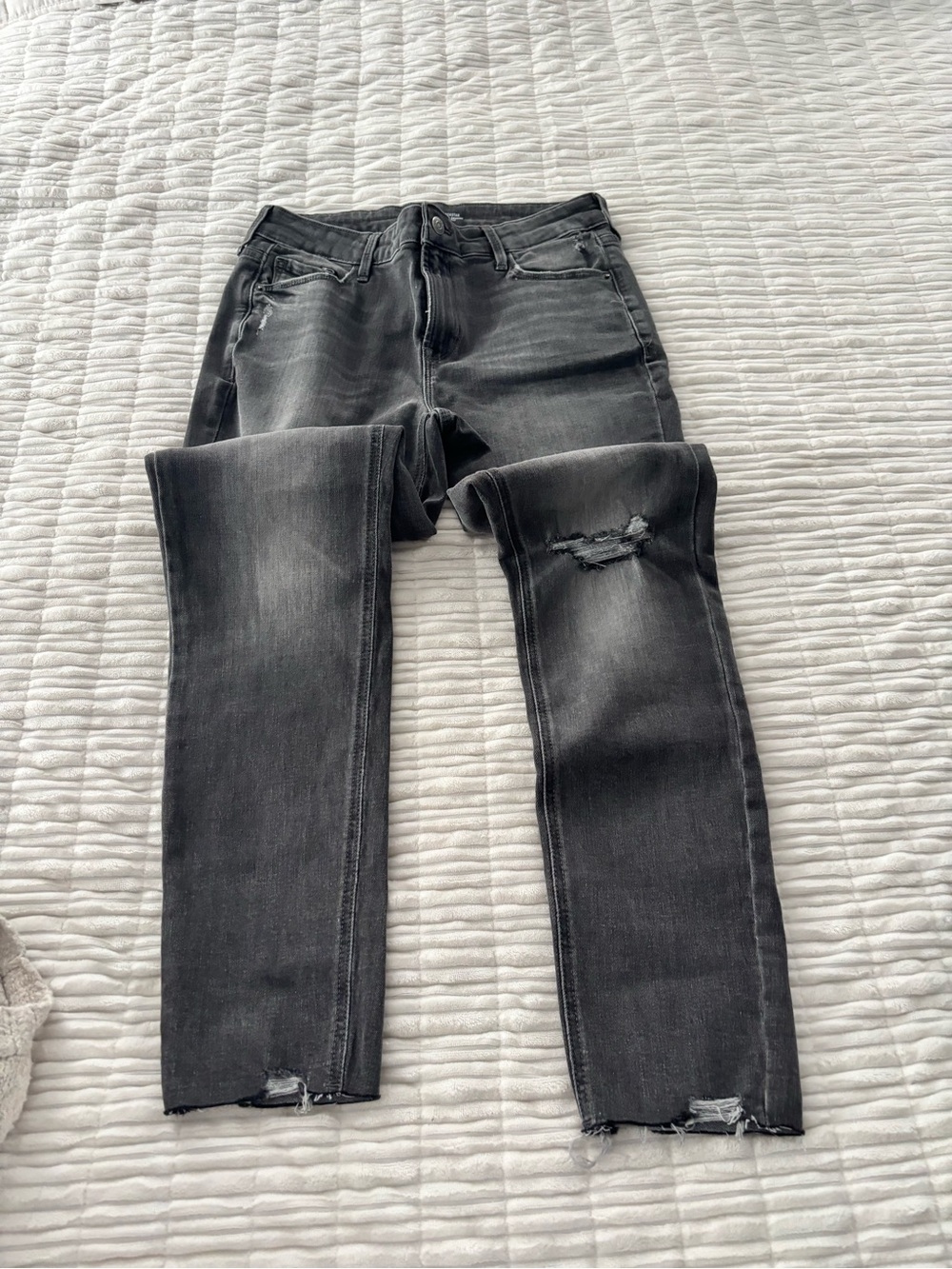 Old Navy Charcoal  Skinny Jeans with Distressed Knees